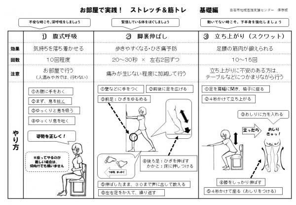 お部屋で実践！　ストレッチ＆筋トレ　基礎編